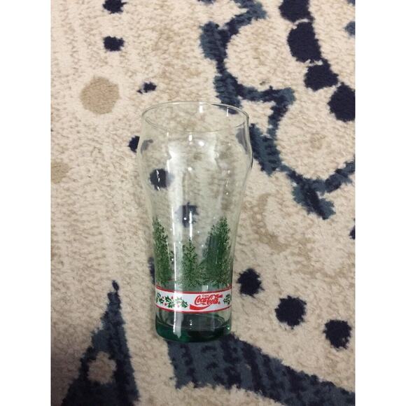 Collectible Christmas Coca Cola Glad Holly Trees Snow Great Condition Look 6” - Picture 2 of 5